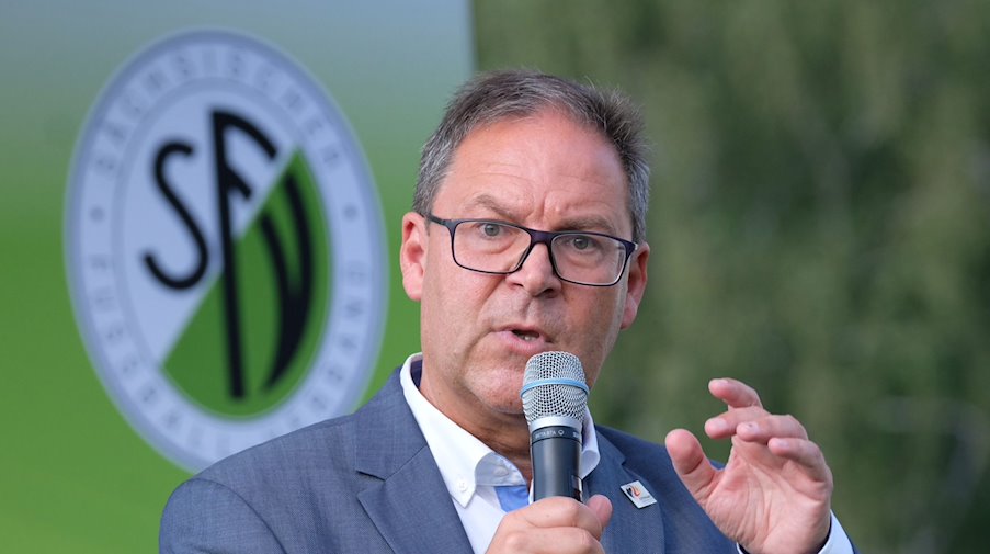 DFB-Vizepräsident Hermann Winkler. / Foto: Sebastian Willnow/dpa-Zentralbild/dpa