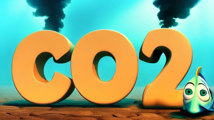 Klimawandel und die Rolle die CO2 / KI generiertes Bild von DALL-E