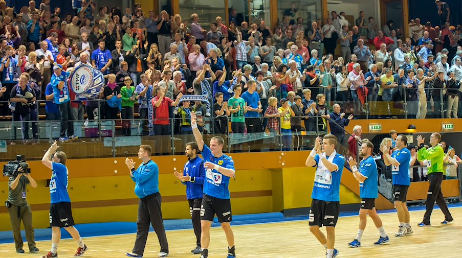 Handball-Bundesliga-Aufsteiger ThSV Eisenach in der heimischen Werner-Aßmann-Halle. / Foto: Michael Reichel/dpa