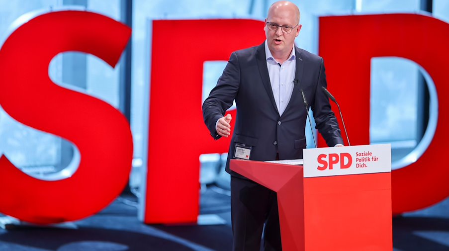 Henning Homann, Landesvorsitzender der Sachsen-SPD. / Foto: Jan Woitas/dpa-Zentralbild/dpa