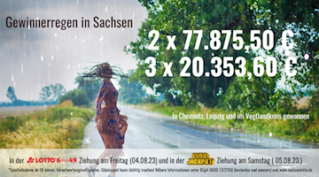 Die Sachsen bleiben auf der Glücksseite und der Gewinnerregen nimmt kein Ende: Nach den aktuellen Spiel 77- und den Eurojackpot-Großgewinnen, zogen in der letzten Eurojackpot- und Lotto-Ziehung nun gleich fünf sächsische Gewinner nach. 