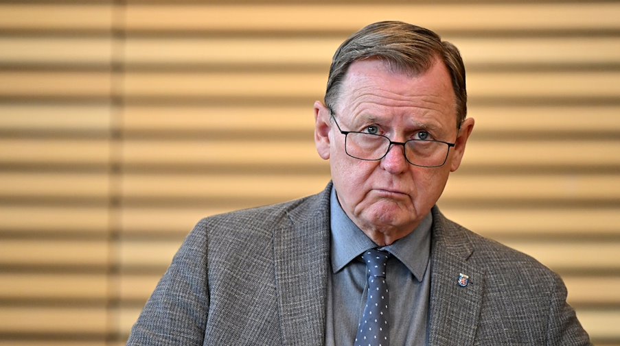 Thüringens Ministerpräsident Bodo Ramelow (Die Linke)im Thüringer Landtag. / Foto: Martin Schutt/dpa