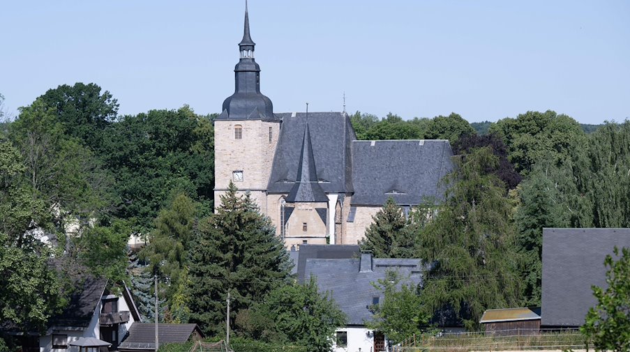 Bäume umgeben die ehemaligen Wallfahrtskirche "Unserer lieben Frauen“. / Foto: Sebastian Kahnert/dpa