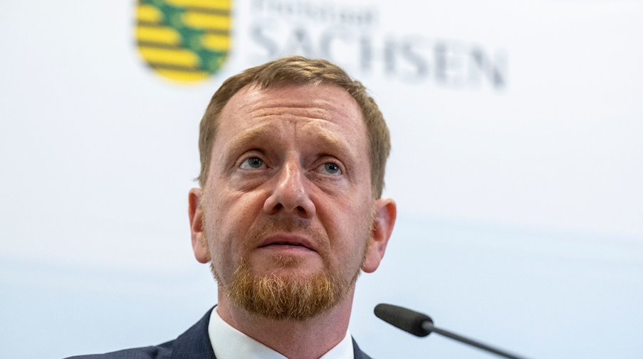 Michael Kretschmer (CDU), Ministerpräsident von Sachsen. / Foto: Hendrik Schmidt/dpa