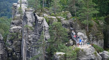 Zugang zur Felsenburg Neurathen auf der Bastei in der Sächsischen Schweiz vorübergehend gesperrt