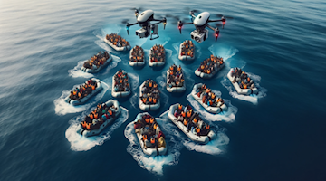 Drohnen überwachen Flüchtlingsboote