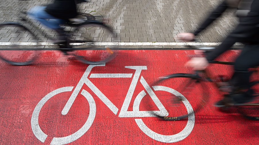 Cyclists ride on a bike path / Photo: Friso Gentsch/dpa/Symbolbild