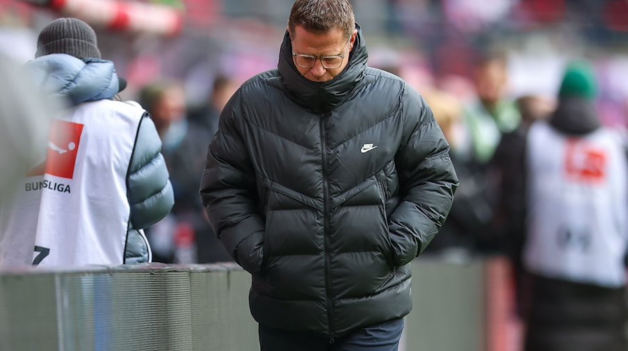 Max Eberl, Leipzigs Ex-Sportdirektor, kommt vor dem Spiel ins Stadion. / Foto: Jan Woitas/dpa