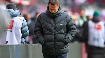 Max Eberl, Leipzig's ex-sport director, arrives at the stadium before the match / Photo: Jan Woitas/dpa