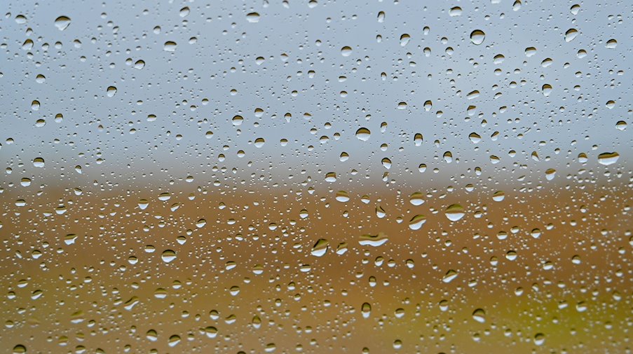 Wassertropfen sind an einer Autoscheibe nach einem Regenschauer zu sehen. / Foto: Patrick Pleul/dpa-Zentralbild/ZB/Symbolbild