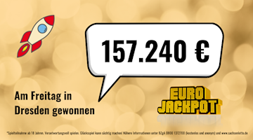Was für eine Freude: Die Weihnachtszeit ist zum Greifen nah und schon jetzt kann sich ein Sachse über einen üppigen Weihnachtsbonus freuen. Der Mitspieler aus Dresden hat mit seinem Eurojackpot-Tipp richtig gelegen und wird nun mit einem Plus in Höhe von 157.240 Euro überrascht.
