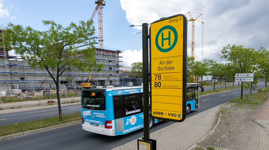 The bus stop at Bartlake in Dresden / Photo: Daniel Schäfer/dpa/Symbild