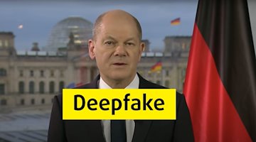 Screenshot from Deepfake video by Olaf Scholz