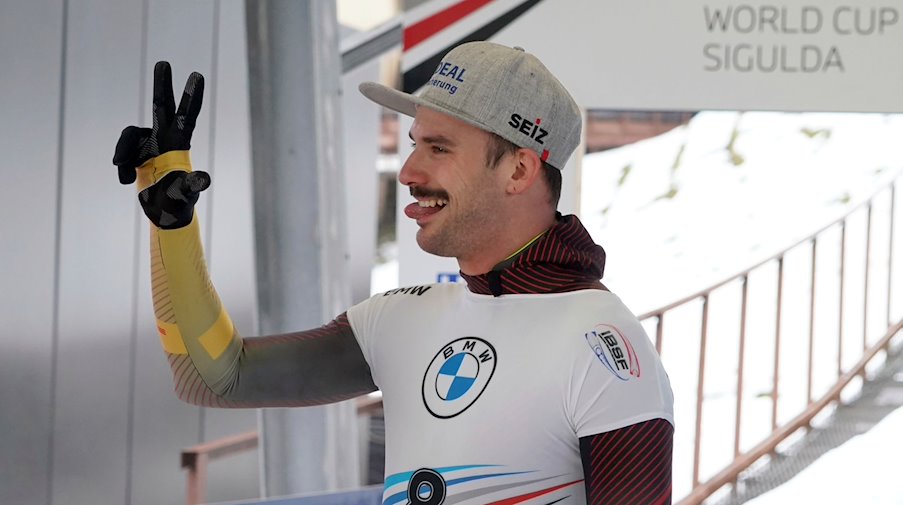 Axel Jungk aus Deutschland reagiert nach einem Rennen. / Foto: Oksana Dzadan/AP/dpa