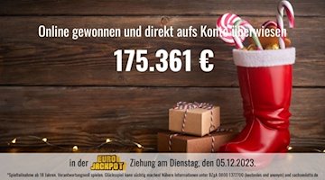  Die Vorweihnachtszeit startet für einen sächsischen Eurojackpot-Glückspilz mit einem Plus von 175.361 Euro. Der Online-Spieler lag mit seinem Eurojackpot-Tipp richtig und wird nun mit einem ordentlichen „Weihnachtsgeld“ überrascht, das direkt auf sein Konto überwiesen wird. 