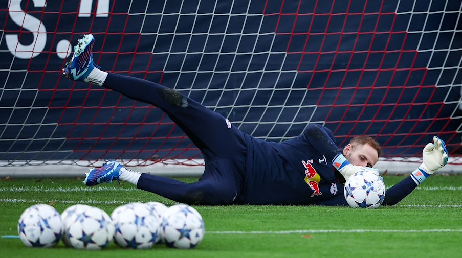 Leipzig goalkeeper Peter Gulacsi during training / Photo: Jan Woitas/dpa