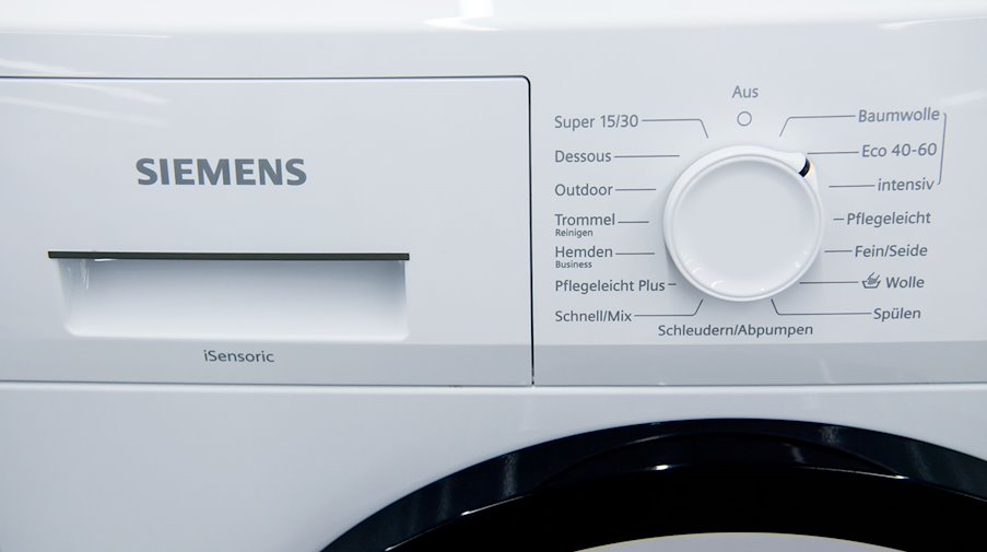 Der obere Teil einer Waschmaschine. / Foto: Laura Ludwig/dpa-tmn