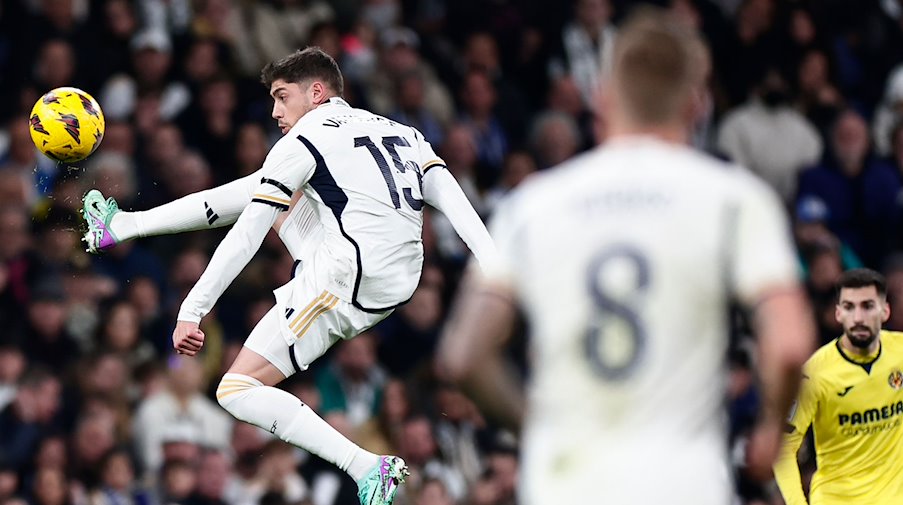 Federico Valverde von Real Madrid in Aktion. / Foto: Pablo Garcia/AP