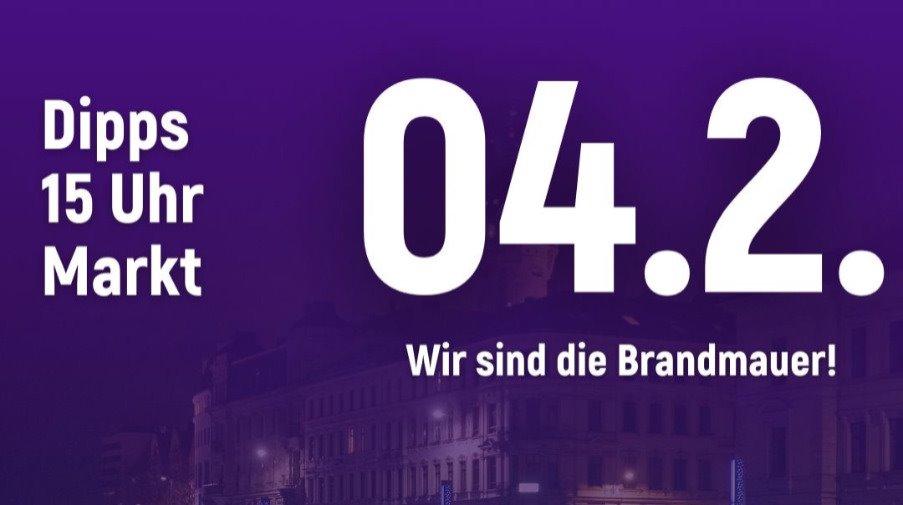 Wir sind die Brandmauer - Markt in Dipps am 04.02.2024 15 Uhr