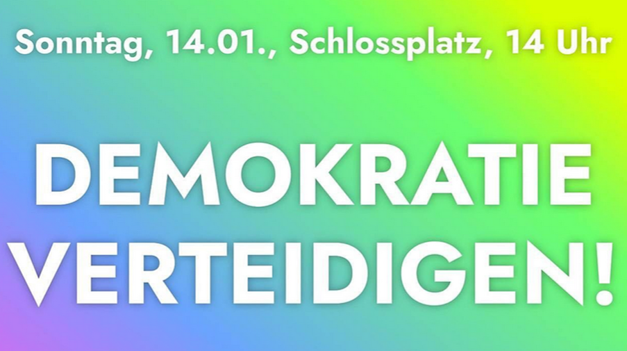 Demokratie verteidigen - Schlossplatz Dresden am 14.01.2024 14 Uhr