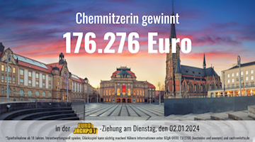 Mit einer Gewinnüberweisung von 176.276,20 Euro startet eine Chemnitzerin in das neue Jahr. Die Eurojackpot-Ziehung vom 2. Januar führte zum Gewinn.