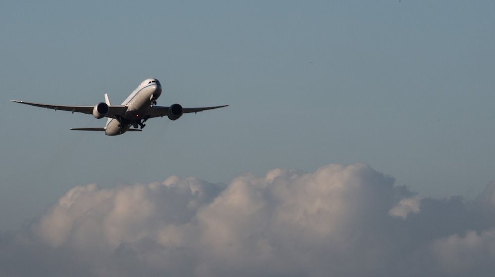Un avión de pasajeros despega de un aeropuerto / Foto: Julia Cebella/dpa/Imagen simbólica