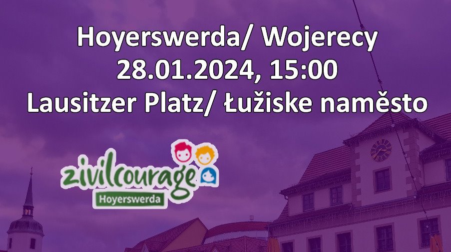 Zusammen gegen Rechtsextremismus - Lausitzer Platz Hoyerswerda am 28.01.2024 15 Uhr