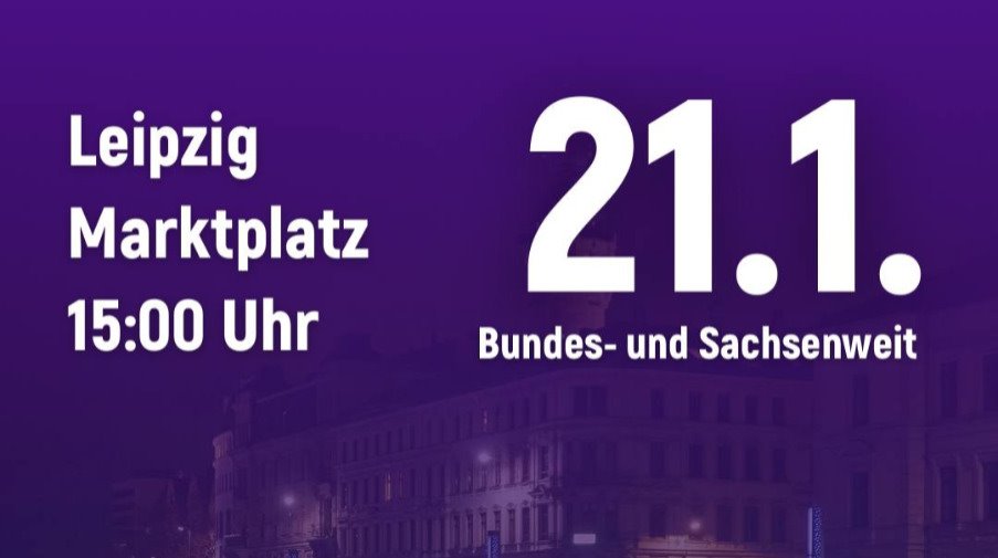 Zusammen gegen Rechts - Marktplatz Leipzig am 21.01.2024 15 Uhr