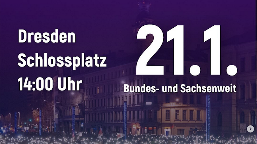 Zusammen gegen Rechts - Schlossplatz Dresden am 21.01.2024 14 Uhr