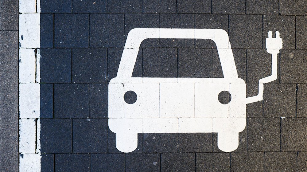 A symbol marks a parking space at a charging station for electric cars / Photo: Julian Stratenschulte/dpa/Symbolbild