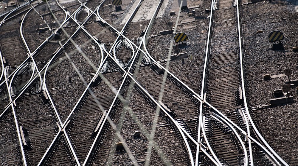 Gleise und Oberleitungen sind an einem Hauptbahnhof zu sehen. / Foto: Sven Hoppe/dpa/Archivbild