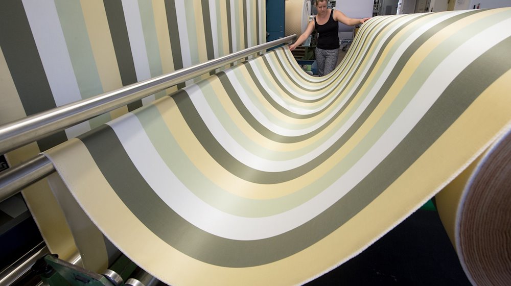 An employee of Curt Bauer GmbH in Aue checks the fabric of bed linen / Photo: Hendrik Schmidt/dpa-Zentralbild/dpa