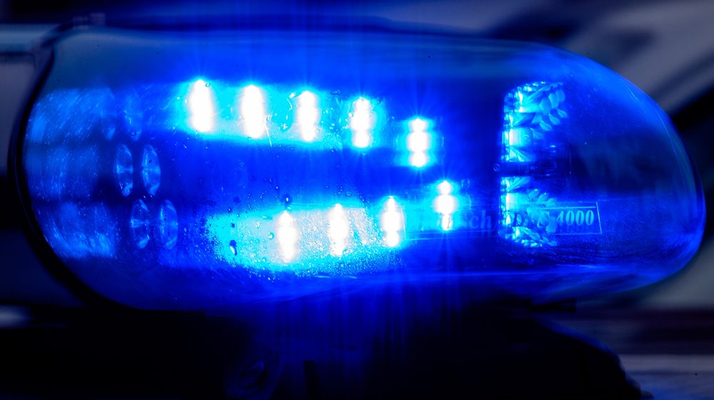 Синє світло світить на поліцейському автомобілі / Фото: Klaus-Dietmar Gabbert/dpa