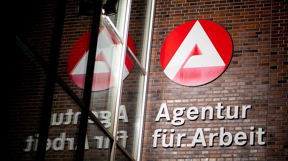 Der Schriftzug „Agentur für Arbeit“ hängt am Gebäude der Bundesagentur für Arbeit im Stadtzentrum. / Foto: Hauke-Christian Dittrich/dpa/Archivbild