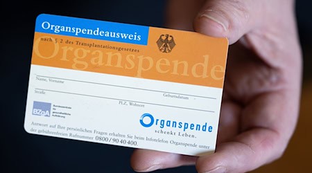 A woman holds an organ donor card in her hand / Photo: Hendrik Schmidt/dpa