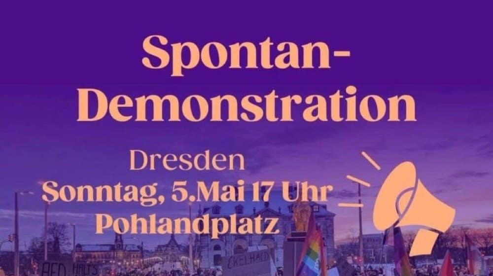 Spontandemo in Dresden / Pohlandplatz nach Angriff auf Matthias Ecke (SPD)