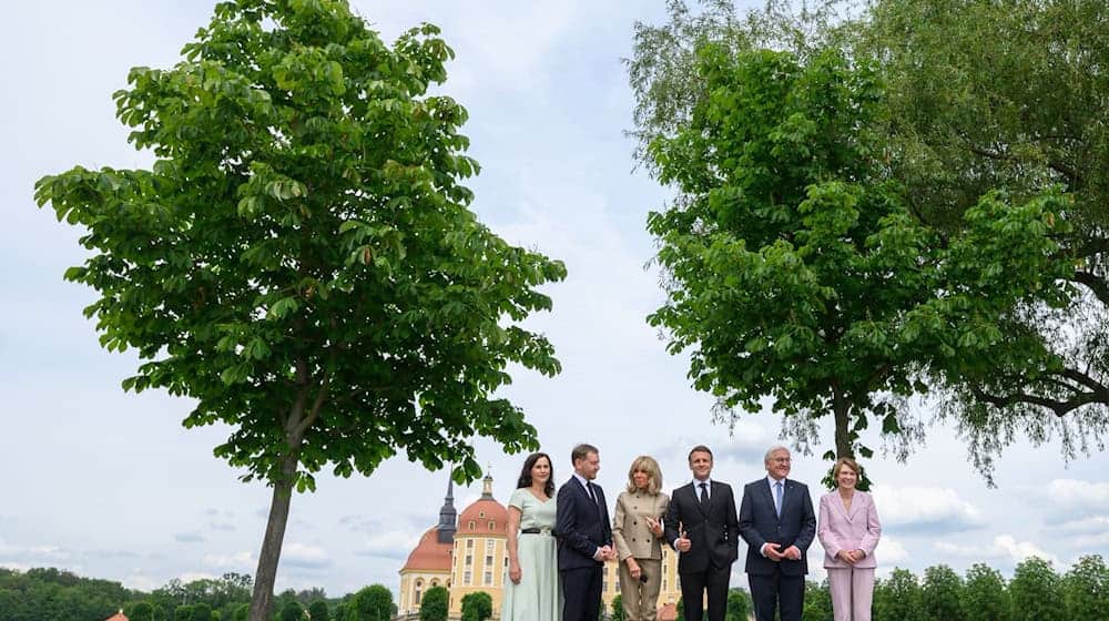 Der französische Präsident Macron ist mit seiner Frau zu einem Staatsbesuch in Deutschland. / Foto: Robert Michael/dpa