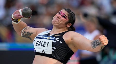 Chase Ealey from the USA in action. She now competes as Chase Jackson in Halle / Photo: Michel Euler/AP/dpa