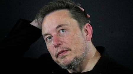 Elon Musk steji na wuźawnosći. / Bydło: Kirsty Wigglesworth/AP/dpa