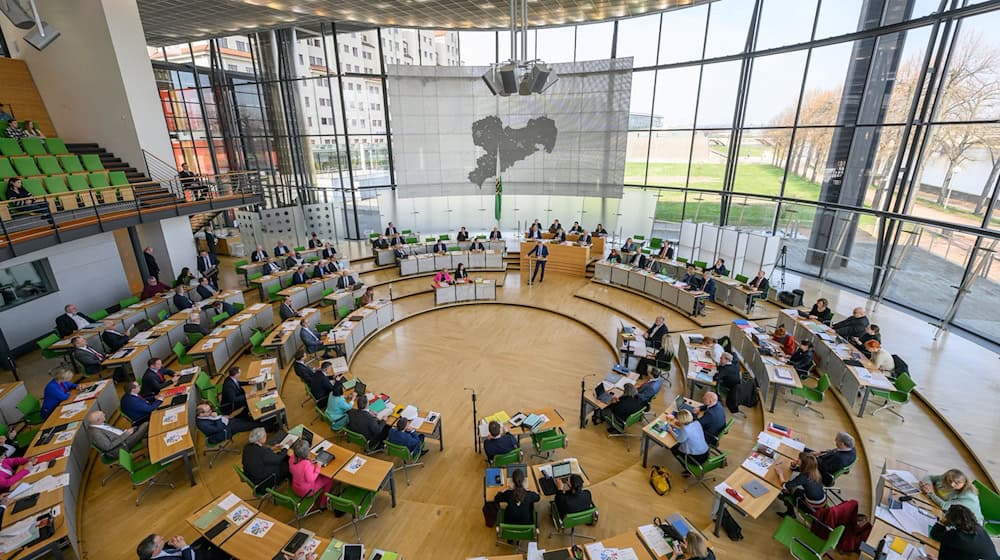 Vista de la sala de plenos durante una sesión del Parlamento del Estado de Sajonia. / Foto: Robert Michael/dpa