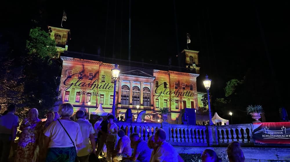 14th Dresden Castle Night: Illumination of Albrechtsberg Palace (Image: Thomas Wolf)