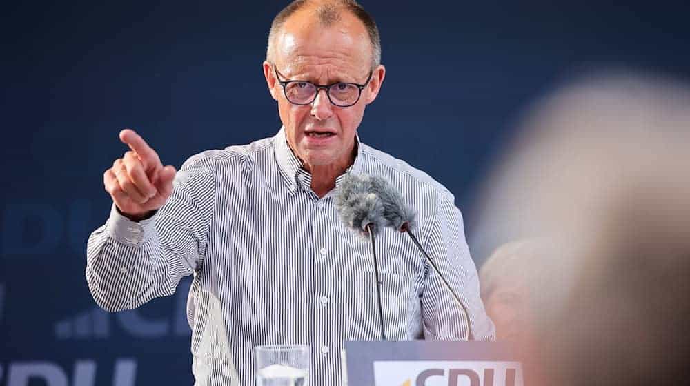 With the support of Friedrich Merz, the CDU state associations in Saxony and Thuringia kicked off the election campaign on Thursday evening / Photo: Jan Woitas/dpa