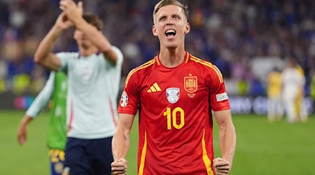 Hat bei dieser EM bislang drei Tore erzielt: Spaniens Dani Olmo. / Foto: Bradley Collyer/PA Wire/dpa