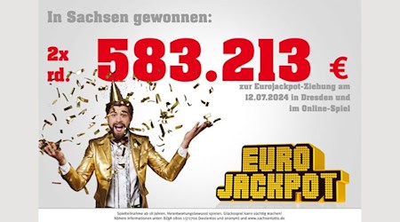 Das ist ein satter Sommerbonus von Eurojackpot: Gleich zwei Mitspieler aus Sachsen gewinnen je 583.213,40 Euro.