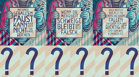 Slogans for Saxony's largest election poster 2024 (Image: Montage / CROMATICS / DieSachsen.de)