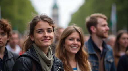 Landtagswahlen 2024: Leipzigs Demo für Demokratie / KI Bild mit Flux.1