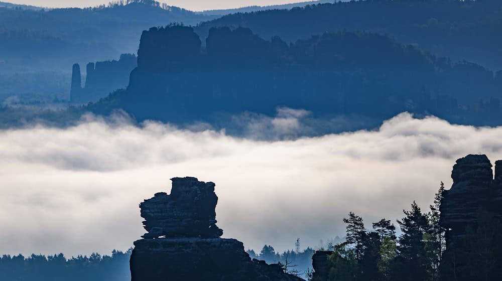 Morgennebel in der Sächsischen Schweiz. (Archivbild) / Foto: Robert Michael/dpa