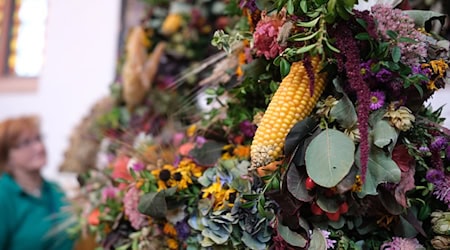 The State Harvest Festival is taking place in Mittweida this year. (Archive photo) / Photo: Sebastian Willnow/dpa/ZB