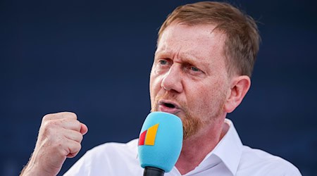 Dresden: Minister President Michael Kretschmer campaigns in front of election workers for a high voter turnout on September 1. (Archive photo) / Photo: Jan Woitas/dpa