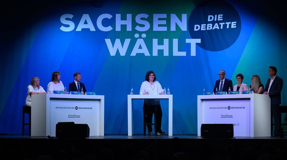 The "Sächsische Zeitung", "Freie Presse" and "Leipziger Volkszeitung" had invited people to the debate / Photo: Robert Michael/dpa